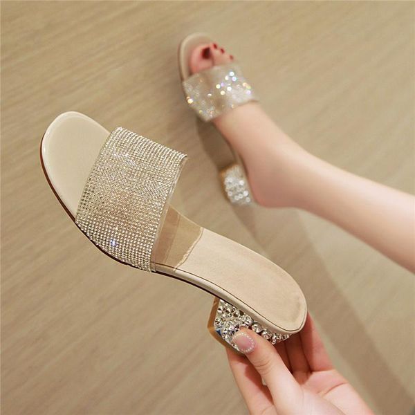 slippers ymechic summer 2021 bling glitter crystal chunky heels womens slides sandal medium heel party transparent shoes outdoor, Black
slippers ymechic summer 2021 bling glitter crystal chunky heels womens slides sandal medium heel party transparent shoes outdoor, Black