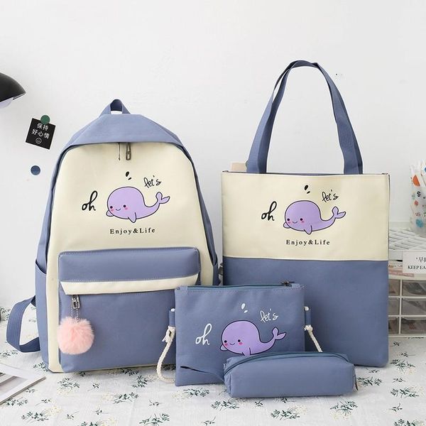 school bags 4 piece set kawaii women backpack nylon student book bag for teenage girls 2021 cute kids
school bags 4 piece set kawaii women backpack nylon student book bag for teenage girls 2021 cute kids