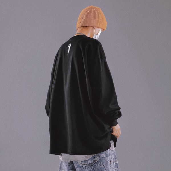 men's hoodies & sweatshirts thin autumn cotton tee solid embroidery pullover harajuku hip hop streetwear, Black
men's hoodies & sweatshirts thin autumn cotton tee solid embroidery pullover harajuku hip hop streetwear, Black