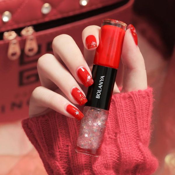 double head portable baking long-lasting quick-drying nail polish sequins hybrid lacquer for manicure art
double head portable baking long-lasting quick-drying nail polish sequins hybrid lacquer for manicure art