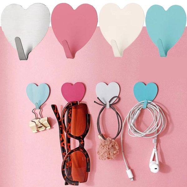 hooks & rails 1/ 2pcs love heart shaped self-adhesive stainless steel wall sticker home room decoration key hanger rack
hooks & rails 1/ 2pcs love heart shaped self-adhesive stainless steel wall sticker home room decoration key hanger rack