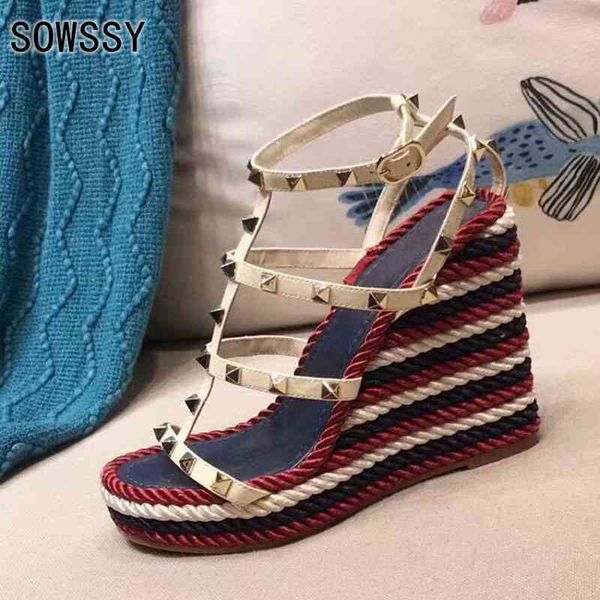 80% off shoes summer womens's wedge sandals with studs fashion narrow band high platform leather ankle strap gladiator shoes, Black
80% off shoes summer womens's wedge sandals with studs fashion narrow band high platform leather ankle strap gladiator shoes, Black