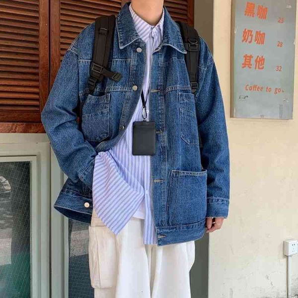 men's jackets spring korean blue denim fashion casual pocket mens streetwear loose hip-hop bomber men m-2xl lt62, Black;brown
men's jackets spring korean blue denim fashion casual pocket mens streetwear loose hip-hop bomber men m-2xl lt62, Black;brown