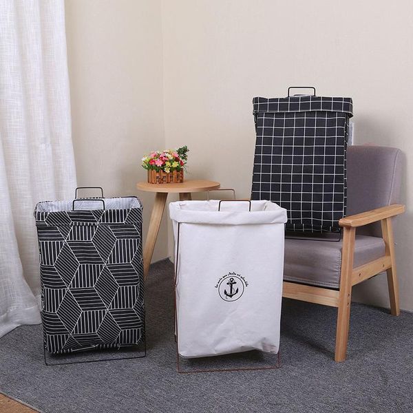 fabric folding clothes basket laundry dirty hamper with metal bracket waterproof storage bucket & organization
fabric folding clothes basket laundry dirty hamper with metal bracket waterproof storage bucket & organization