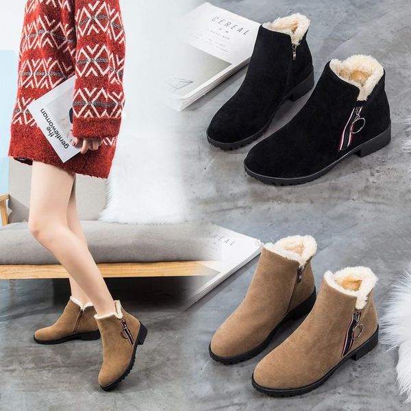 boots women's winter cotton shoes plush warm snow ladies casual flat ankle, Black
boots women's winter cotton shoes plush warm snow ladies casual flat ankle, Black