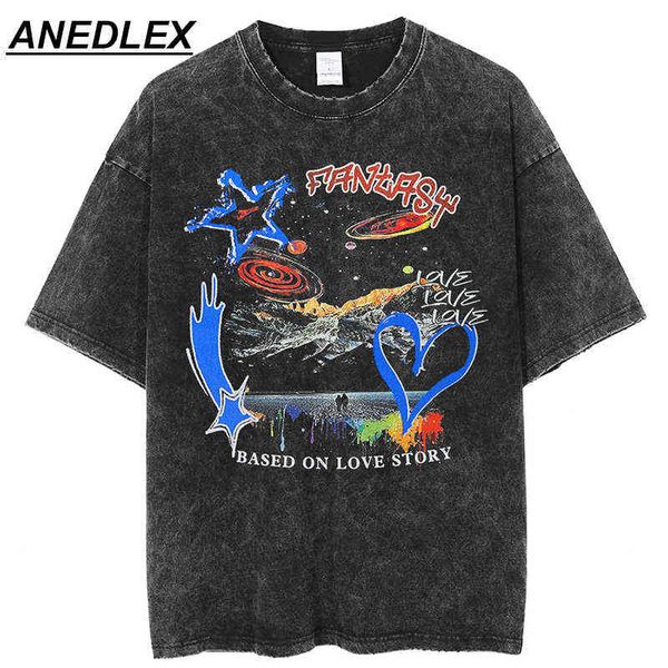 men hip hop t shirt washed universe planet heart print t-shirt oversized t-shirt streetwear harajuku 2022 summer short sleeve g1217, White;black
men hip hop t shirt washed universe planet heart print t-shirt oversized t-shirt streetwear harajuku 2022 summer short sleeve g1217, White;black