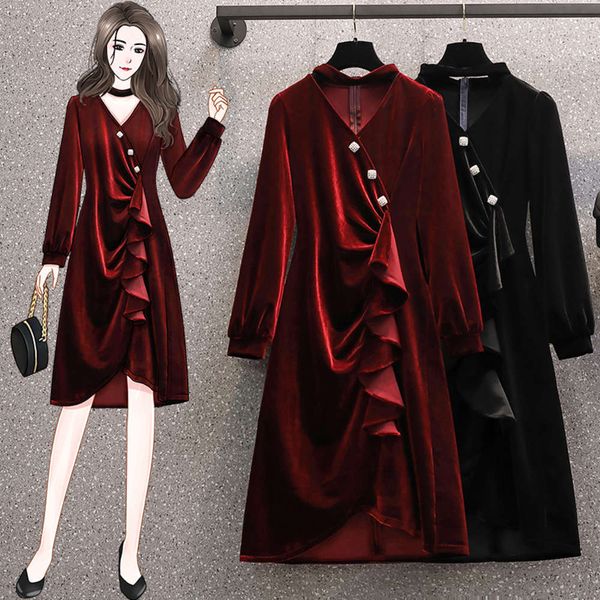 casual dresses dress large women's sleeve v-neck velvet swing high waist slim long skirt 7t5r, Black;gray
casual dresses dress large women's sleeve v-neck velvet swing high waist slim long skirt 7t5r, Black;gray