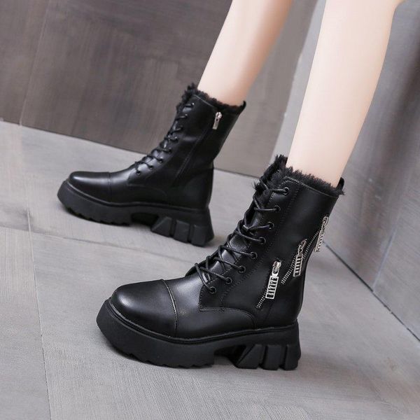 boots thick bottom chunky sneakers warm plush winter for women shoes woman lace up zipper autumn fur ankle plus size, Black
boots thick bottom chunky sneakers warm plush winter for women shoes woman lace up zipper autumn fur ankle plus size, Black