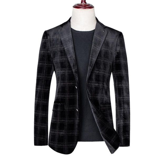 men's suits & blazers men blazer autumn and winter 2021 single-breasted plaid suit dress stage singer wedding groomsman traje para homb, White;black
men's suits & blazers men blazer autumn and winter 2021 single-breasted plaid suit dress stage singer wedding groomsman traje para homb, White;black