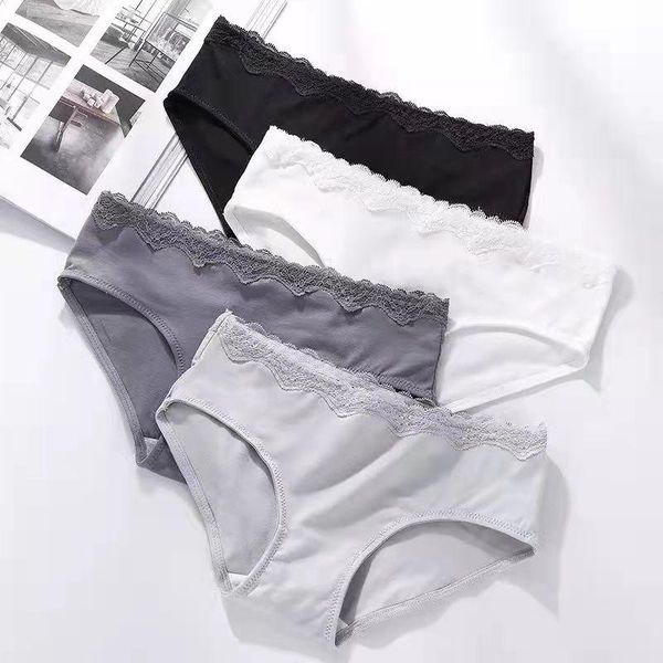 women's panties 2pcs for women briefs seamless lingerie solid wave mid-waist cotton crotch panty female underpants intimates, Black;pink
women's panties 2pcs for women briefs seamless lingerie solid wave mid-waist cotton crotch panty female underpants intimates, Black;pink