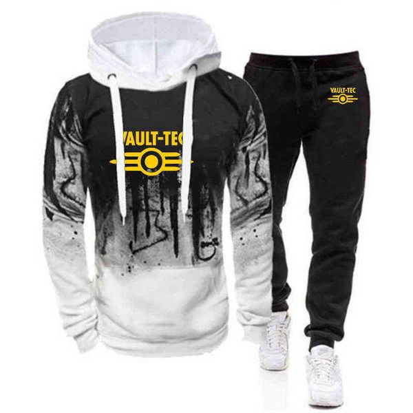 vault tec video game fallout 2 3 4 printed men's hoodie + pants two piece suit tracksuit gradient hoodies sweatpant sets, Gray
vault tec video game fallout 2 3 4 printed men's hoodie + pants two piece suit tracksuit gradient hoodies sweatpant sets, Gray
