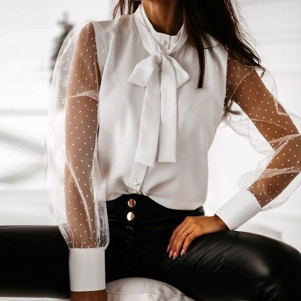 spring autumn fashion bowknot dot lace see-through mesh long sleeve shirts elegant patchwork button office lady blusas women's blo, White
spring autumn fashion bowknot dot lace see-through mesh long sleeve shirts elegant patchwork button office lady blusas women's blo, White