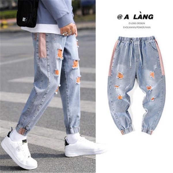 men cool designer jeans skinny ripped destroyed stretch slim fit hip hop cropped pants holes harlan casual cotton denim trousers men's, Blue
men cool designer jeans skinny ripped destroyed stretch slim fit hip hop cropped pants holes harlan casual cotton denim trousers men's, Blue