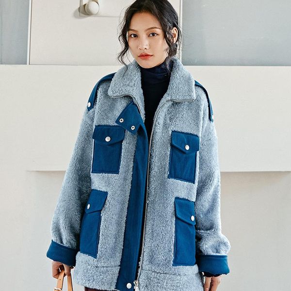 women's leather & faux winter women lambswool fur overcoats luxury short casual thick warm plus size female 2021 baby blue patc, Black
women's leather & faux winter women lambswool fur overcoats luxury short casual thick warm plus size female 2021 baby blue patc, Black