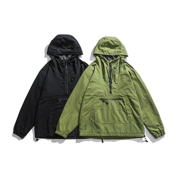 men's hooded jacket pullover all-match casual youth coat national tide clothing mens fashion trends jackets, Black;brown
men's hooded jacket pullover all-match casual youth coat national tide clothing mens fashion trends jackets, Black;brown