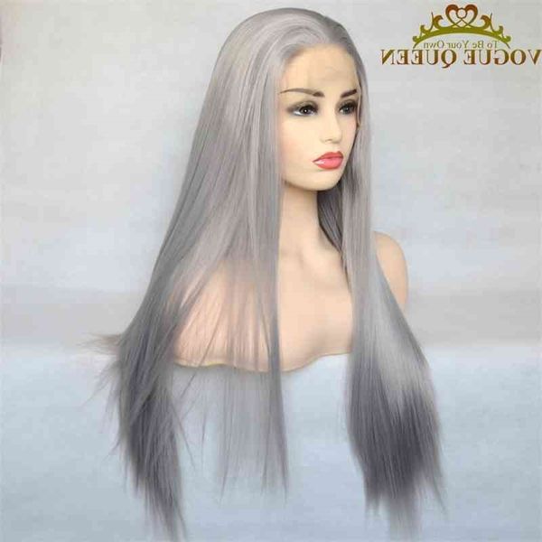 queen sliver grey vogue synthetic lace front wig long straight high temperature fiber daily wear for women, Black
queen sliver grey vogue synthetic lace front wig long straight high temperature fiber daily wear for women, Black