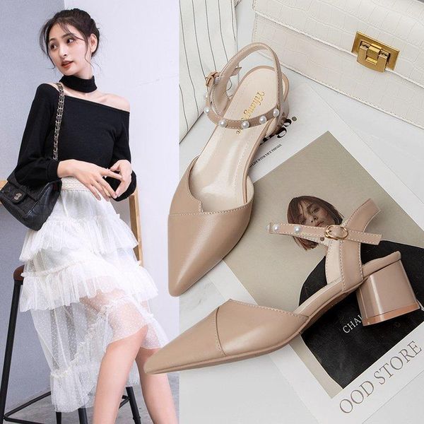baotou sandals women's heels spring and summer 2021 korean version of the wild word buckle pointed high a58 dress shoes, Black
baotou sandals women's heels spring and summer 2021 korean version of the wild word buckle pointed high a58 dress shoes, Black