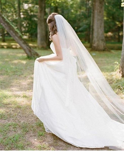 bridal veils white ivory 0.75m/2m/3m/5m length one layer veil for bride wedding long cathedral with comb, Black
bridal veils white ivory 0.75m/2m/3m/5m length one layer veil for bride wedding long cathedral with comb, Black