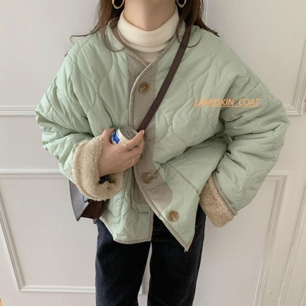 women winter vintage bean green loose short lamb wool jacket coat button up warm overcoat women's jackets, Black;brown
women winter vintage bean green loose short lamb wool jacket coat button up warm overcoat women's jackets, Black;brown