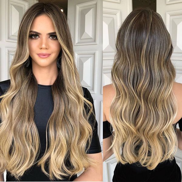 long ombre brown honey blonde wavy wig synthetic wigs for black white women cosplay party daily high density wig msholy
long ombre brown honey blonde wavy wig synthetic wigs for black white women cosplay party daily high density wig msholy