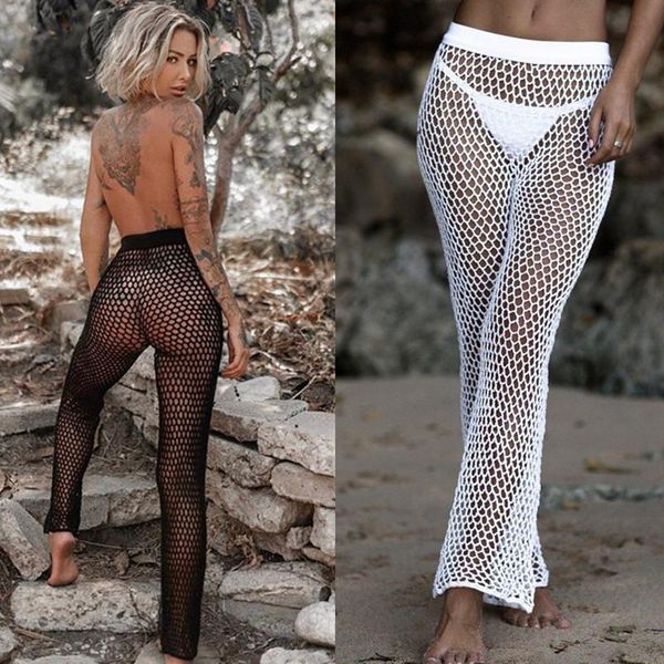 women's swimwear 100% handmade fashion summer see through trousers crochet swimsuit cover up beach pants women, White;black
women's swimwear 100% handmade fashion summer see through trousers crochet swimsuit cover up beach pants women, White;black