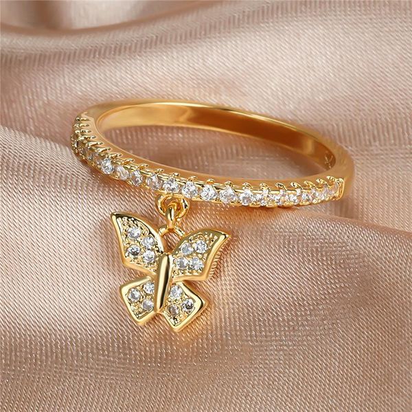 wedding rings minimalist female white crystal ring rose gold silver color for women cute butterfly open pendant engagement, Slivery;golden
wedding rings minimalist female white crystal ring rose gold silver color for women cute butterfly open pendant engagement, Slivery;golden
