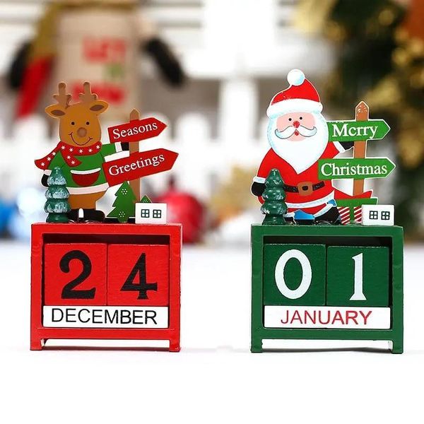 christmas decorations 1pcs calendar deer/santa claus countdown kids 2022 navidad xmas ornaments year gift natale noel decor