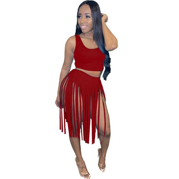 women's tracksuits beach sets women tassel spliced two 2 piece summer backless bra casual clubwear underpant+skirt matching set, Gray
women's tracksuits beach sets women tassel spliced two 2 piece summer backless bra casual clubwear underpant+skirt matching set, Gray