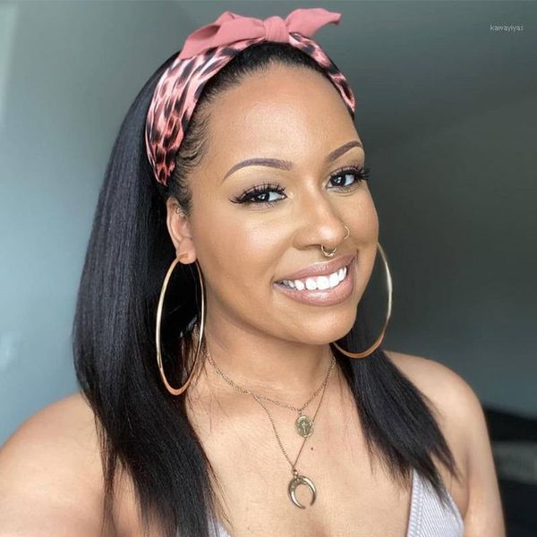 headband wig human hair wigs for women brazilian straight with full machine made no lace frontal1, Black;brown
headband wig human hair wigs for women brazilian straight with full machine made no lace frontal1, Black;brown
