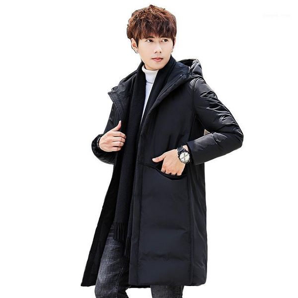 men's down & parkas small fresh hansome winter warm coat long casual simplicity loose korean version youth all-match trend with hooded, Black
men's down & parkas small fresh hansome winter warm coat long casual simplicity loose korean version youth all-match trend with hooded, Black
