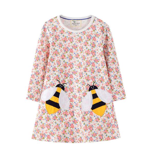 jumping meters long sleeve animal bee applique flowers girls dresses for autumn spring cotton children's clothes costumes dress 210529, Red;yellow
jumping meters long sleeve animal bee applique flowers girls dresses for autumn spring cotton children's clothes costumes dress 210529, Red;yellow