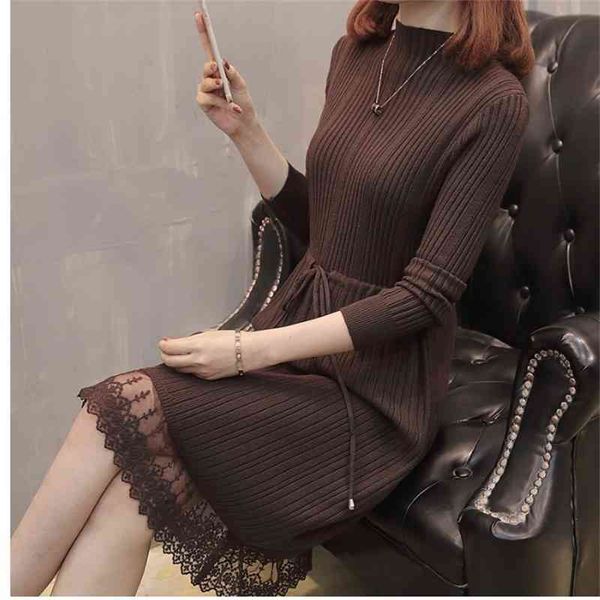 women warm sweater dress autumn winter elastic soild long sleeve casual a-line knitting dress female patchwork race knit 210423, Black;gray
women warm sweater dress autumn winter elastic soild long sleeve casual a-line knitting dress female patchwork race knit 210423, Black;gray