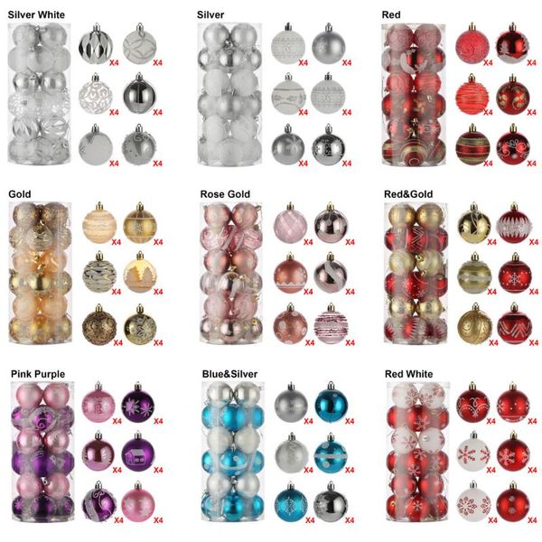 christmas decorations 24/30pcs 6cm embellishment painted balls glitter baubles xmas tree ornament hanging ball decor diy party supplies
christmas decorations 24/30pcs 6cm embellishment painted balls glitter baubles xmas tree ornament hanging ball decor diy party supplies