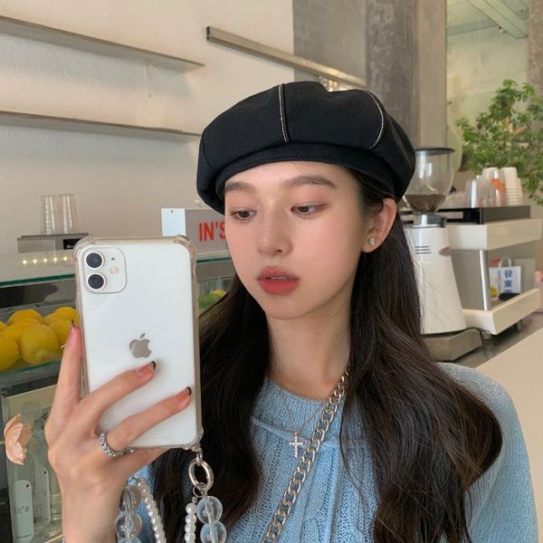berets 2021 south korean niche design fashion cotton ins autumn winter hat women washed retro octagonal tide wild beret, Blue;gray
berets 2021 south korean niche design fashion cotton ins autumn winter hat women washed retro octagonal tide wild beret, Blue;gray