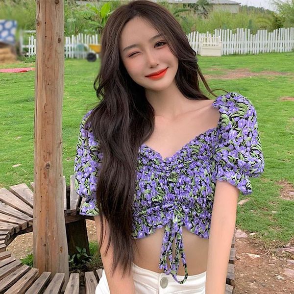 summer women blouse floral print slash neck puff sleeve sweet short shirts blouses for girls women's &, White
summer women blouse floral print slash neck puff sleeve sweet short shirts blouses for girls women's &, White