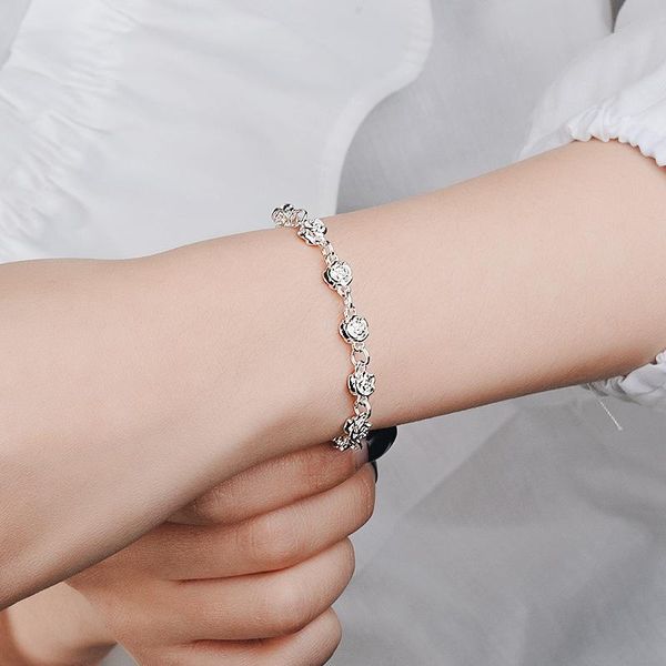 bangle tb-134 silver bracelet women's rose flower japanese korean version simple jewelry wholesale, Black
bangle tb-134 silver bracelet women's rose flower japanese korean version simple jewelry wholesale, Black
