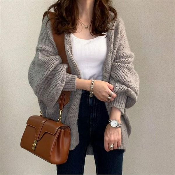 women's knits & tees autumn knitted sweater women long sleeve mid-length plain loose cardigan korean style office lady clothes casual f, White
women's knits & tees autumn knitted sweater women long sleeve mid-length plain loose cardigan korean style office lady clothes casual f, White