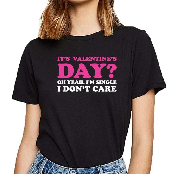 women's t-shirt t shirt women its valentines day im single i dont care casual black short female tshirt, White
women's t-shirt t shirt women its valentines day im single i dont care casual black short female tshirt, White