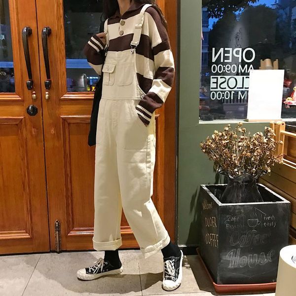 women's jumpsuits & rompers overalls, with pockets, simple, korean style, urban fashion, casual, comfortable ih48, Black;white
women's jumpsuits & rompers overalls, with pockets, simple, korean style, urban fashion, casual, comfortable ih48, Black;white