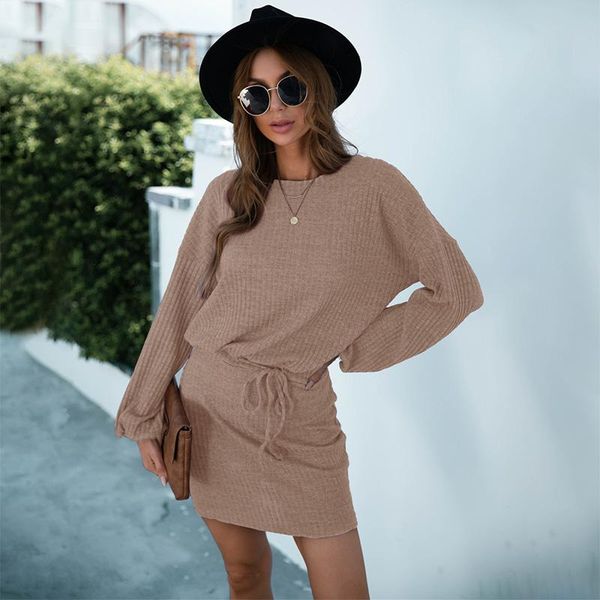 casual dresses women sweater dress 2021 autumn o-neck slim empire waist long sleeves solid shirring knitting mini, Black;gray
casual dresses women sweater dress 2021 autumn o-neck slim empire waist long sleeves solid shirring knitting mini, Black;gray