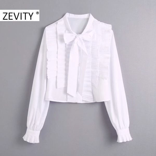zevity women fashion bow collar press pleated ruffles casual smock chic blouse ladies poplin roupas femininas shirts ls7253 210419, White
zevity women fashion bow collar press pleated ruffles casual smock chic blouse ladies poplin roupas femininas shirts ls7253 210419, White