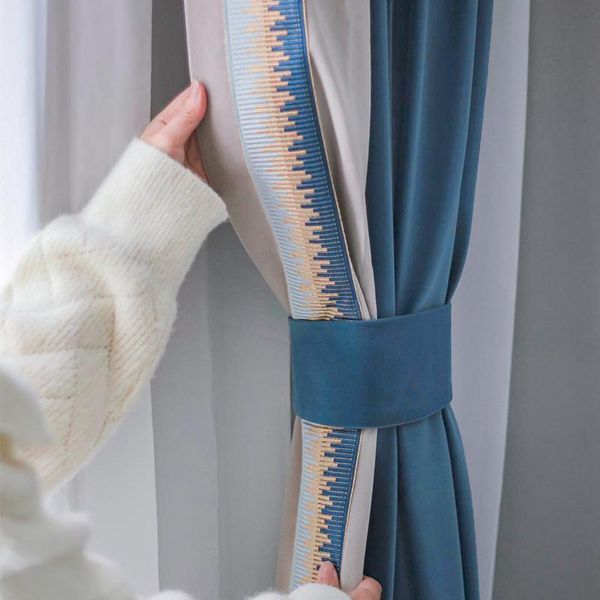 custom curtain nordic simplicity modern blue velvet lace splicing shading bedroom livingroom window thick blackout m1014 & drapes
custom curtain nordic simplicity modern blue velvet lace splicing shading bedroom livingroom window thick blackout m1014 & drapes