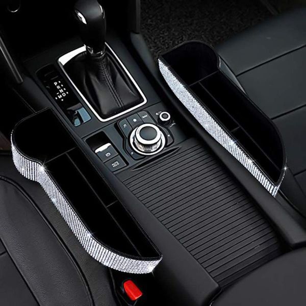 car organizer seat pockets with crystal and side console two loading doors on the bottom, pure white diamonds 2 pieces
car organizer seat pockets with crystal and side console two loading doors on the bottom, pure white diamonds 2 pieces