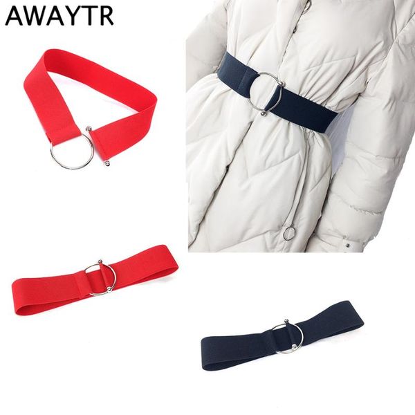 women simple elastic belt for ladies round buckle retractable girdle down coat dress girls waistband belts, Black;brown
women simple elastic belt for ladies round buckle retractable girdle down coat dress girls waistband belts, Black;brown