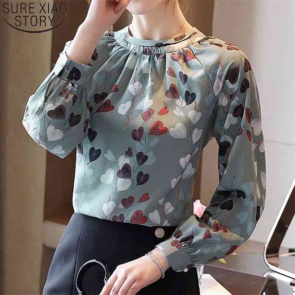 green silk chiffon blouses women print shirts casual sweet autumn womens and long sleeve shirt blusas 10741 210506, White
green silk chiffon blouses women print shirts casual sweet autumn womens and long sleeve shirt blusas 10741 210506, White