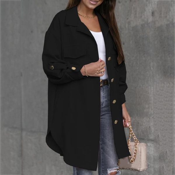 women's jackets autumn winter women regular fit warm casual thick button turn down coat street daily long female ladies outwear, Black;brown
women's jackets autumn winter women regular fit warm casual thick button turn down coat street daily long female ladies outwear, Black;brown