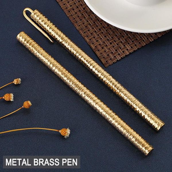 ballpoint pens retro brass pure metal pen gift pocket luxury for writing stationery office school supplies, Blue;orange
ballpoint pens retro brass pure metal pen gift pocket luxury for writing stationery office school supplies, Blue;orange