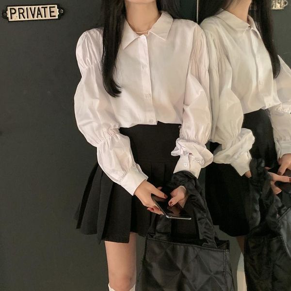 women's blouses & shirts french retro white puffs sleeve shirt autumn 2021 loose long folds crop single breasted korean streetwear
women's blouses & shirts french retro white puffs sleeve shirt autumn 2021 loose long folds crop single breasted korean streetwear