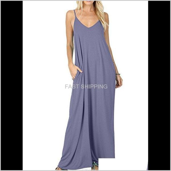 casual dresses apparel women solid long beach maxi boho summer spaghetti strap dress clothing drop delivery cehvy, Black;gray
casual dresses apparel women solid long beach maxi boho summer spaghetti strap dress clothing drop delivery cehvy, Black;gray