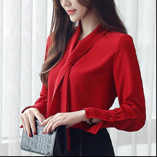 office long sleeve chiffon women blouses blusas femininas elegante bow solid v neck red clothing ladies 0412, White
office long sleeve chiffon women blouses blusas femininas elegante bow solid v neck red clothing ladies 0412, White
